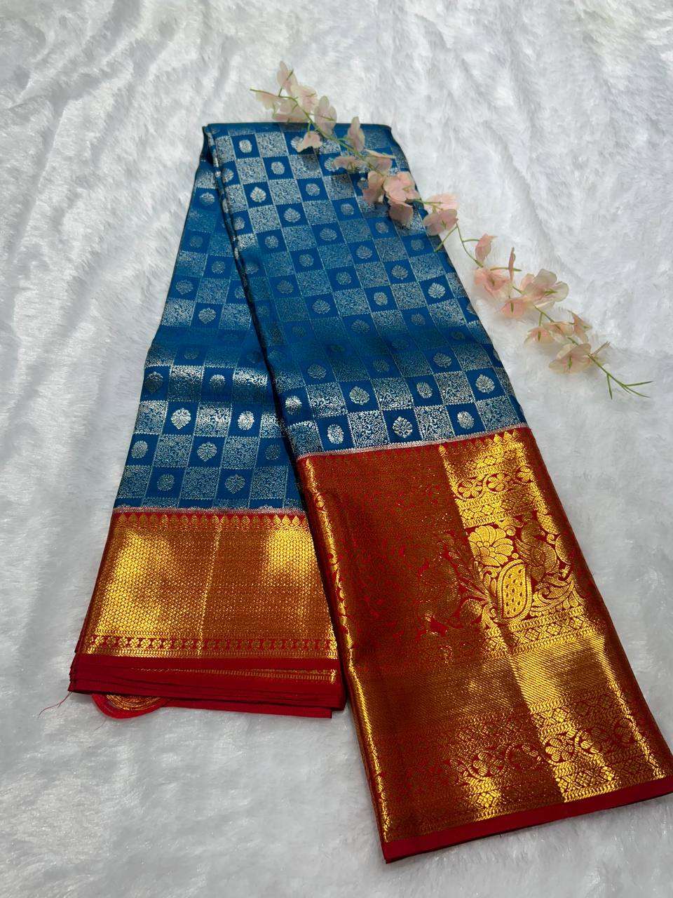 Pure Kanchivaram Silk Saree with 2g Zari