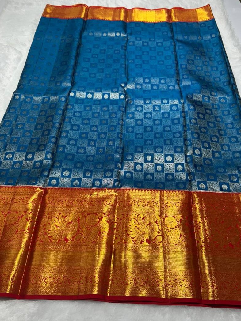 Pure Kanchivaram Silk Saree with 2g Zari