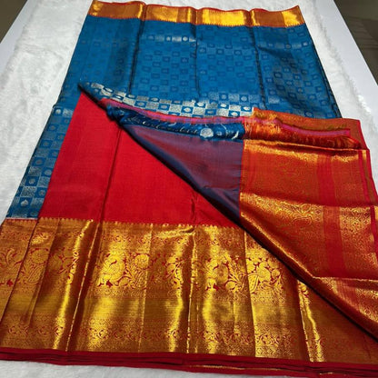 Pure Kanchivaram Silk Saree with 2g Zari