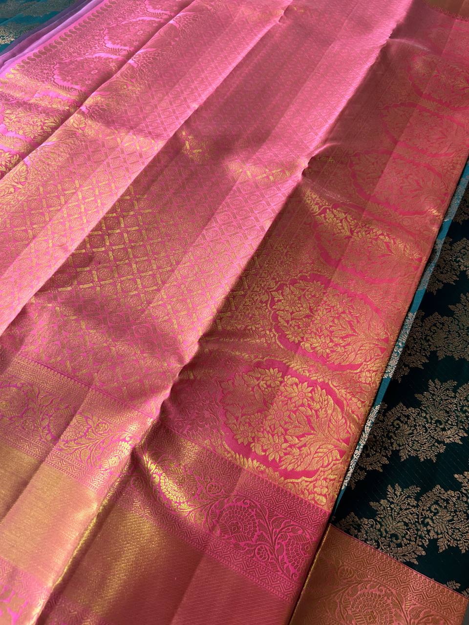 Elegant Colour of Pure Kanchipuram Silk Saree with 2g Zari