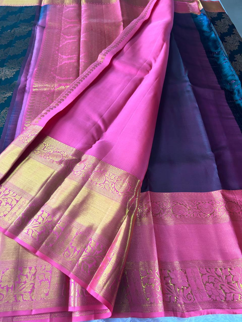 Elegant Colour of Pure Kanchipuram Silk Saree with 2g Zari