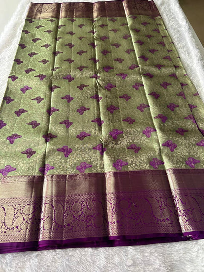 Trendy Butterfly Design Pure Kanchipuram Silk Saree