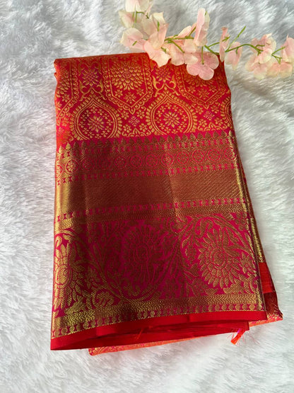 Pure Kanchipuram Silk Saree with 1g Zari