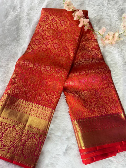 Pure Kanchipuram Silk Saree with 1g Zari