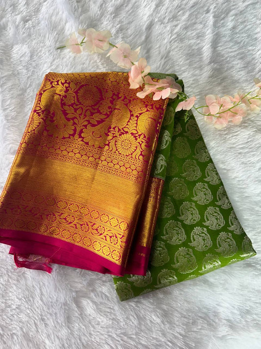 Pure Kanchipuram Silk Saree with 2g Zari