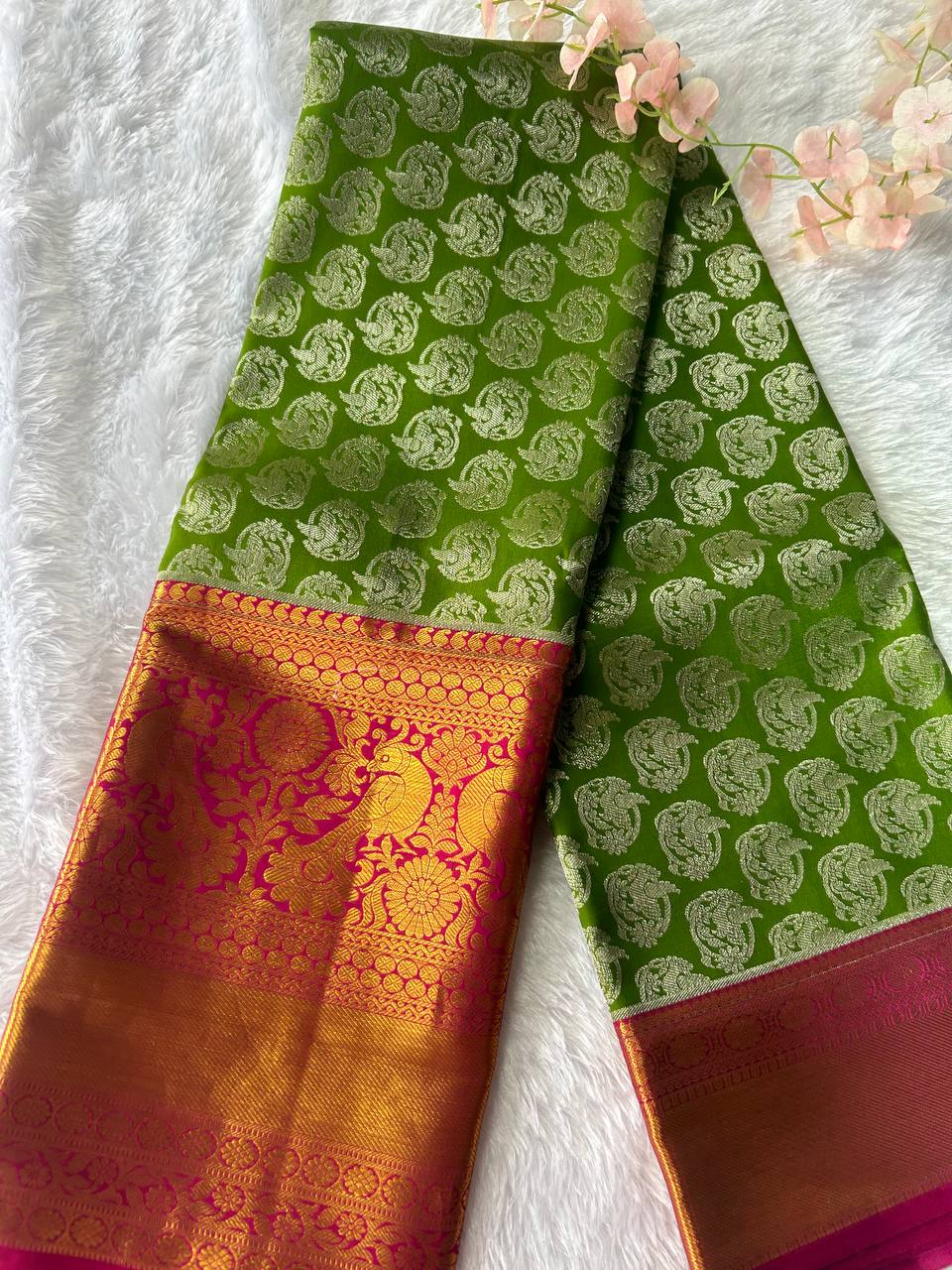 Pure Kanchipuram Silk Saree with 2g Zari