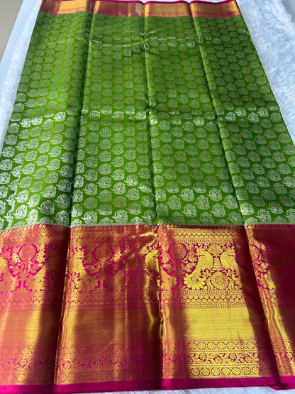 Pure Kanchipuram Silk Saree with 2g Zari