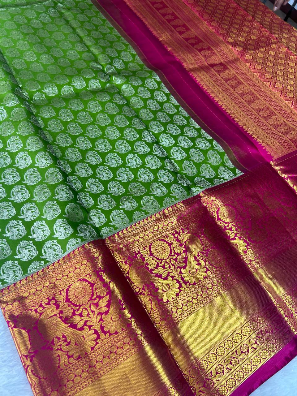 Pure Kanchipuram Silk Saree with 2g Zari