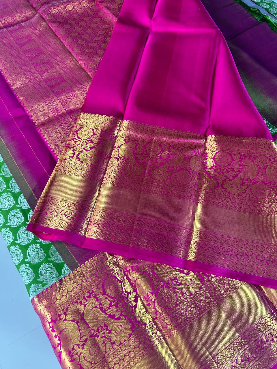 Pure Kanchipuram Silk Saree with 2g Zari