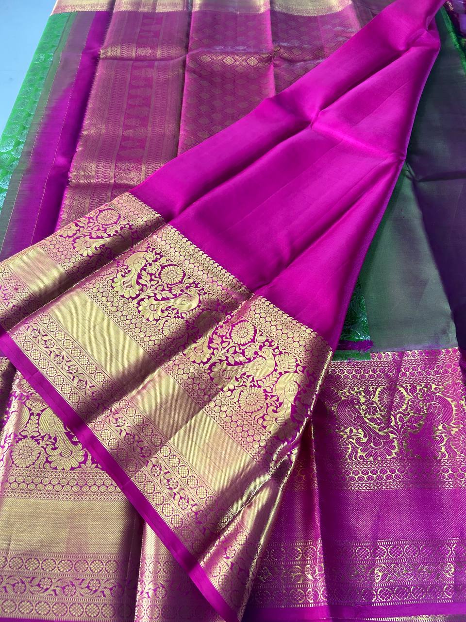 Pure Kanchipuram Silk Saree with 2g Zari