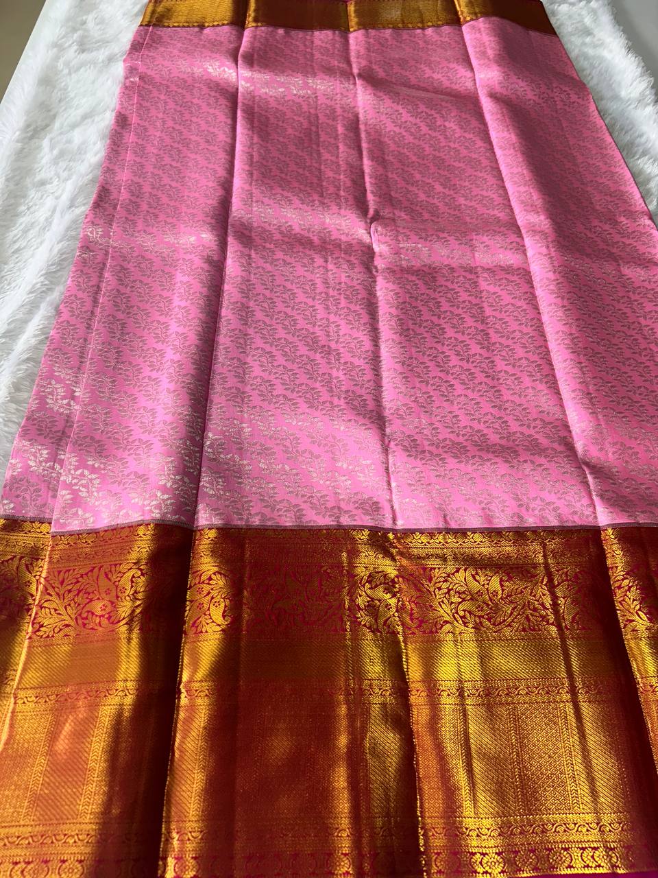 Pure Kanchipuram Silk Saree with 2g Silver Zari