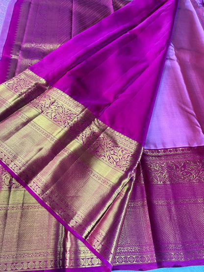 Pure Kanchipuram Silk Saree with 2g Silver Zari