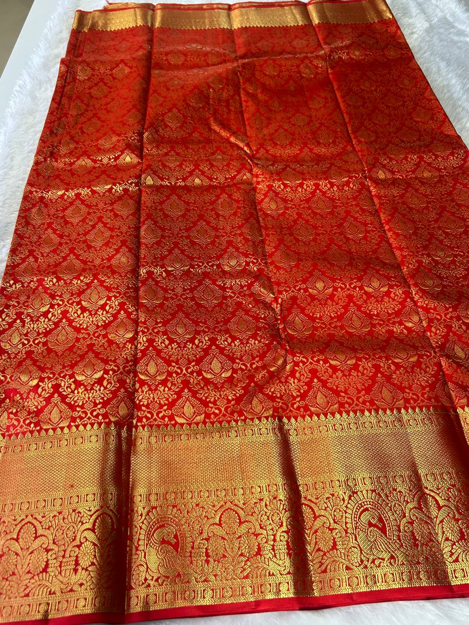 Pure Kanchivaram Silk Saree with 1g Zari