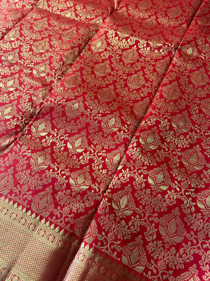 Pure Kanchivaram Silk Saree with 1g Zari