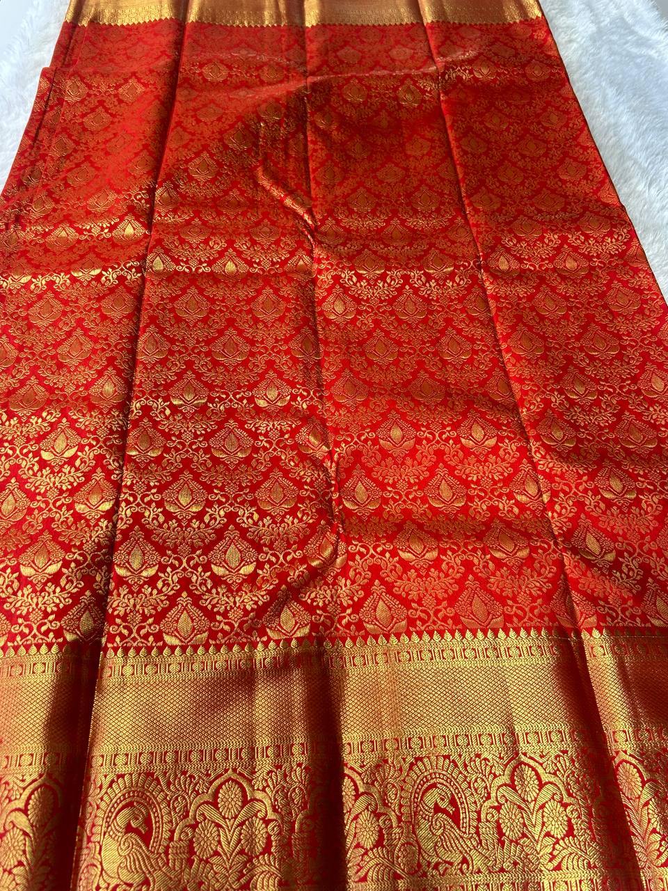 Pure Kanchivaram Silk Saree with 1g Zari