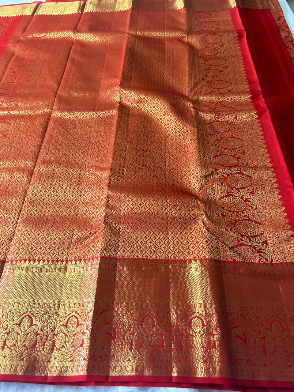 Pure Kanchivaram Silk Saree with 1g Zari