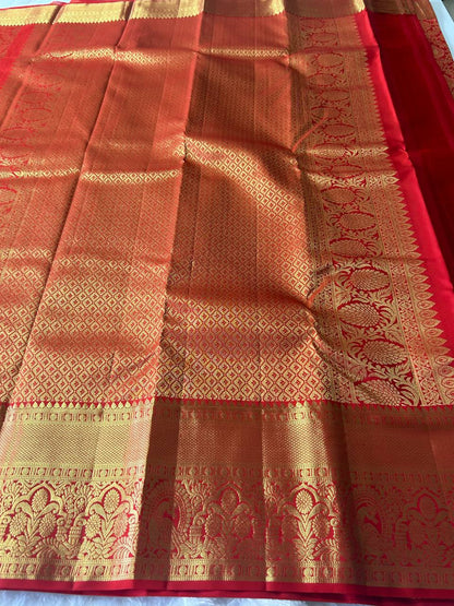 Pure Kanchivaram Silk Saree with 1g Zari