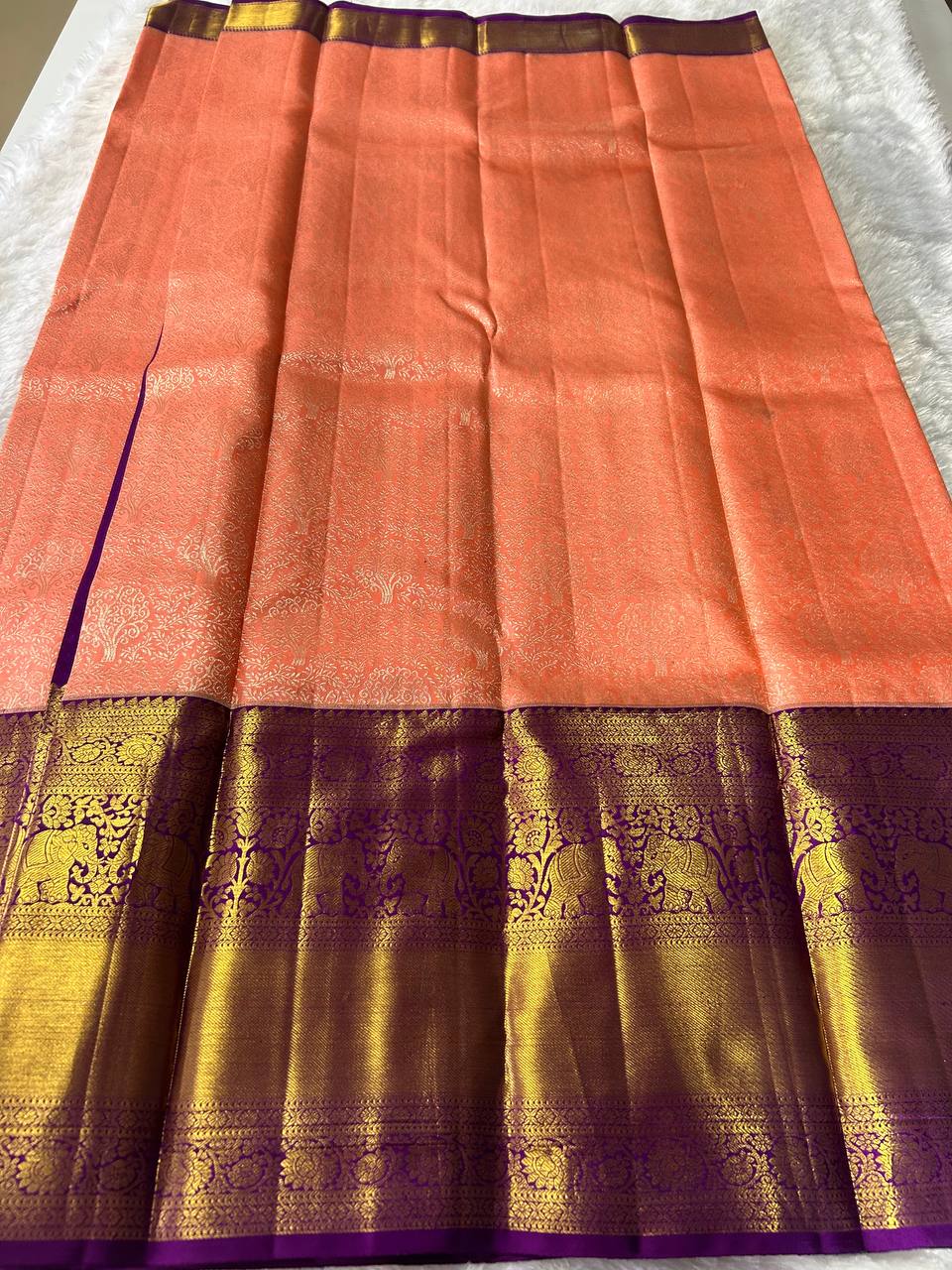 Pure Kanchivaram Silk Saree with 2g Zari