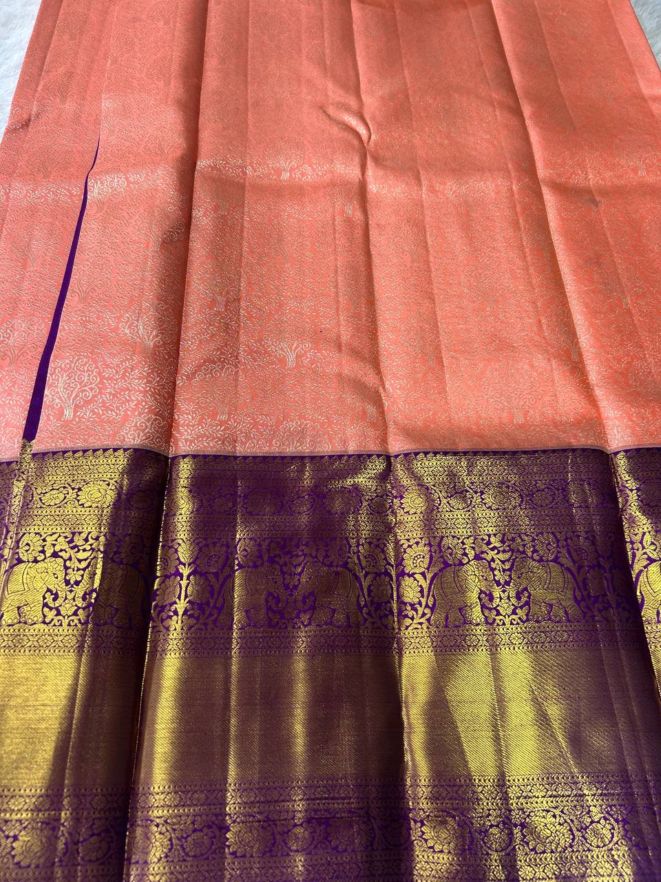 Pure Kanchivaram Silk Saree with 2g Zari