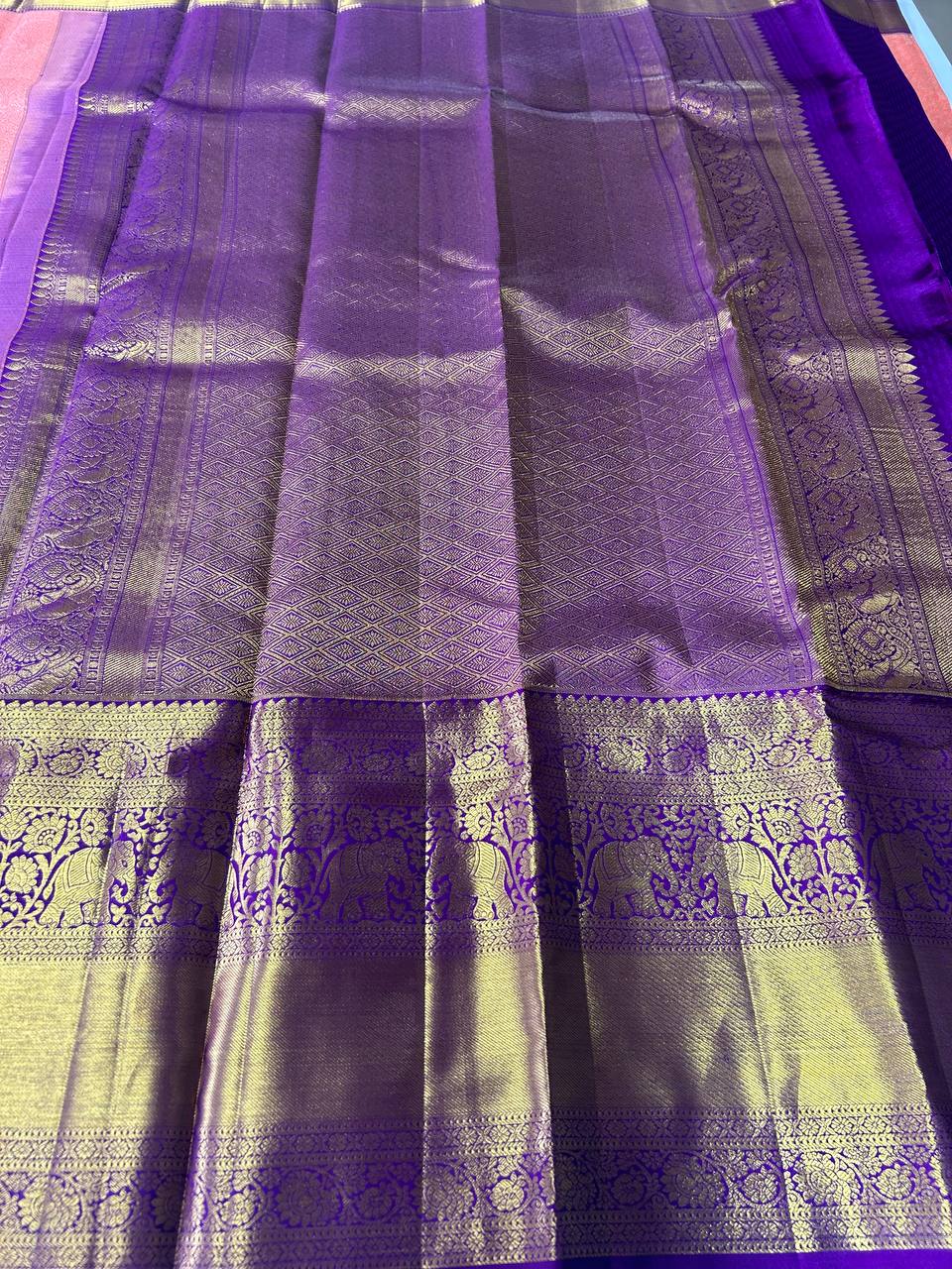 Pure Kanchivaram Silk Saree with 2g Zari