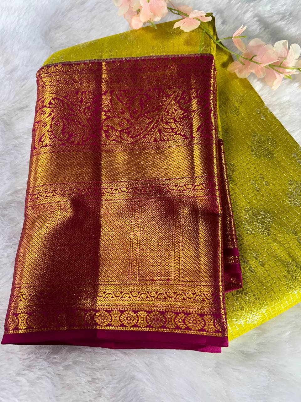 Pure Kanchipuram Silk Saree with 2g Zari