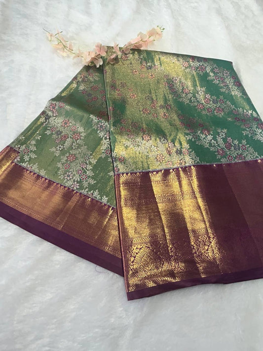 Premium bridal semi kanchipuram silk saree