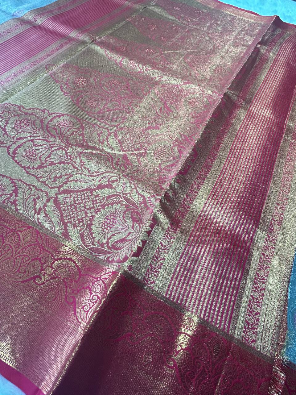 Premium bridal semi kanchipuram silk saree