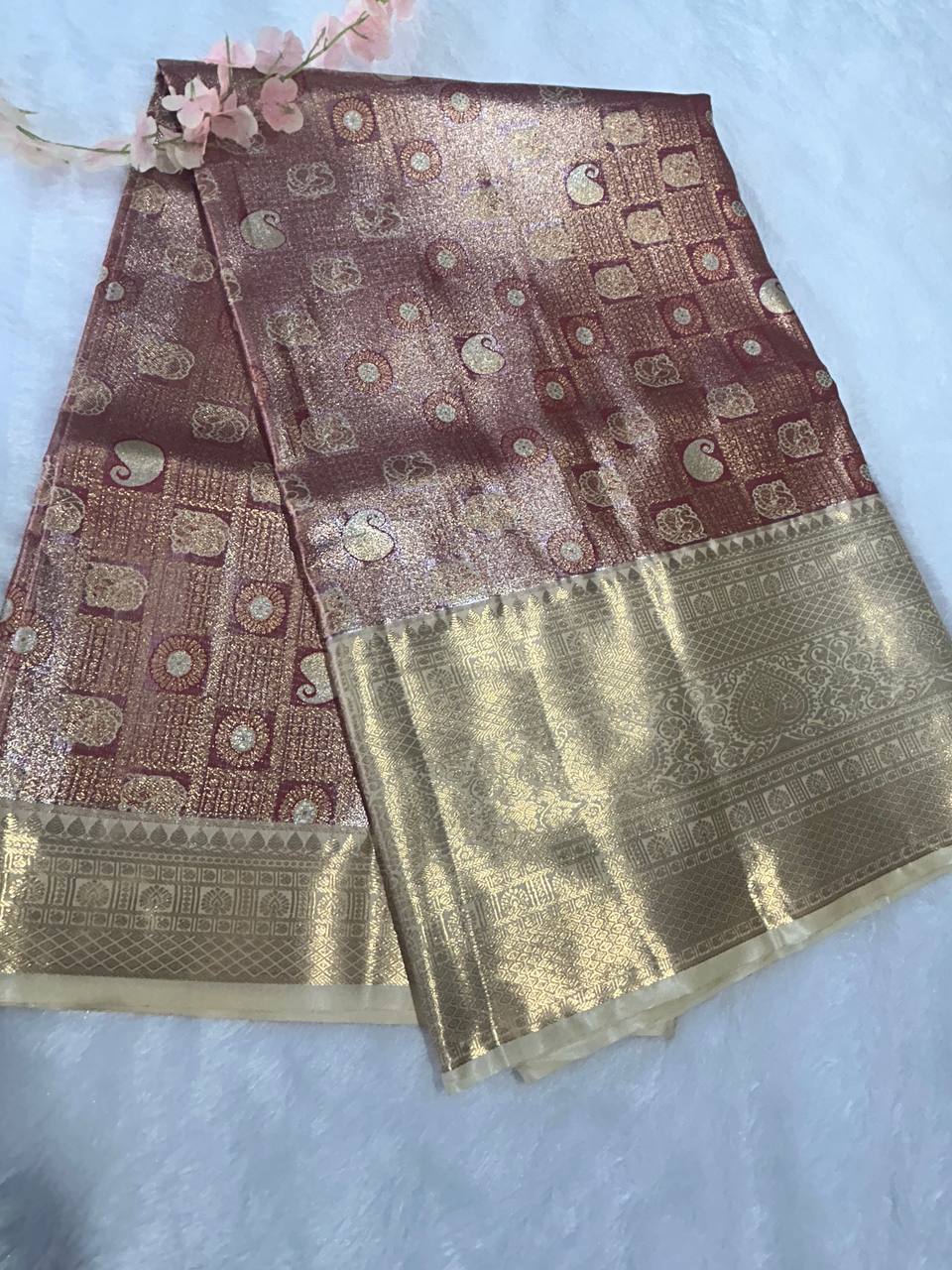 Premium bridal  semi kanchipuram silk saree