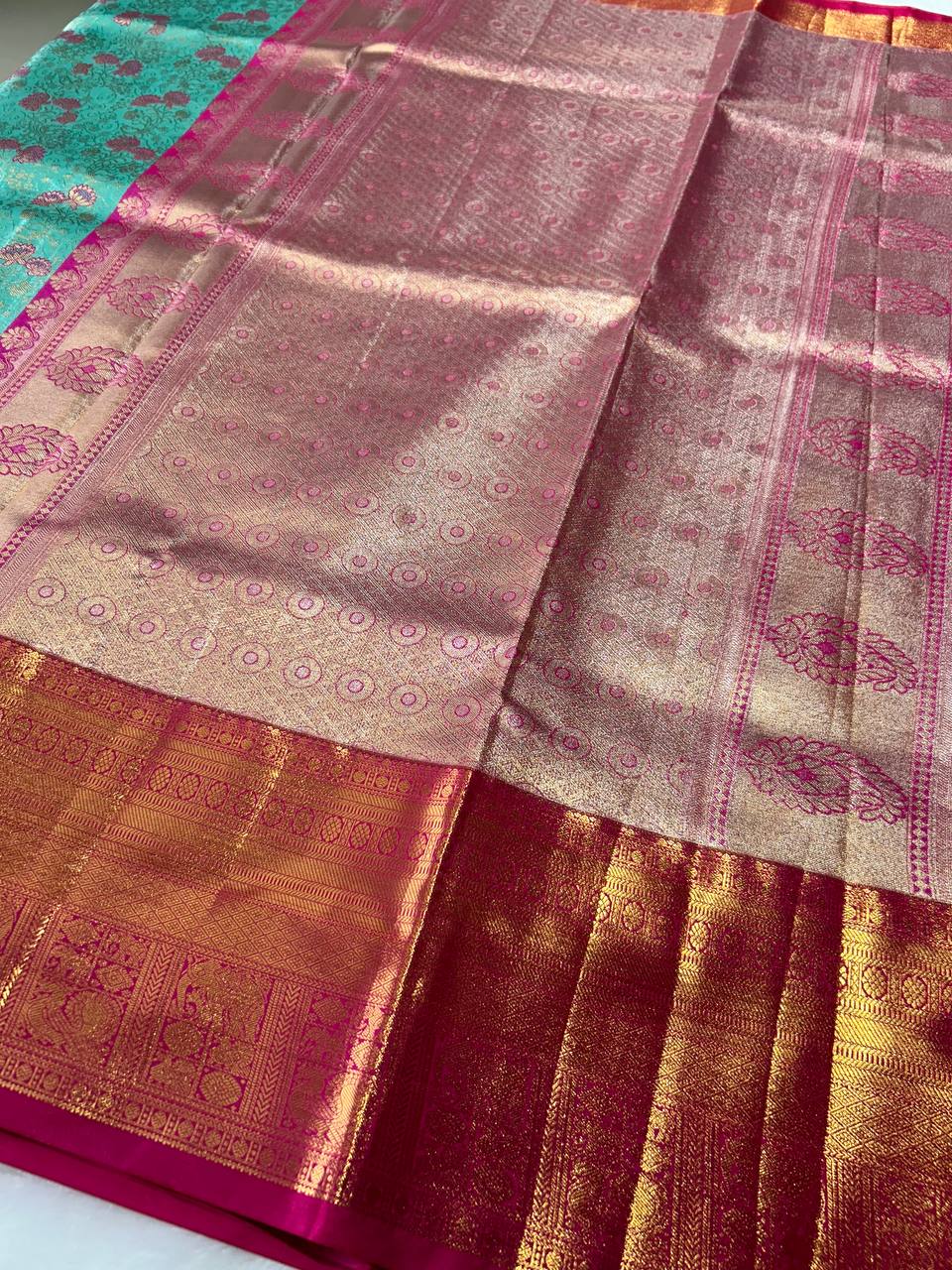 Premium bridal semi kanchipuram silk saree