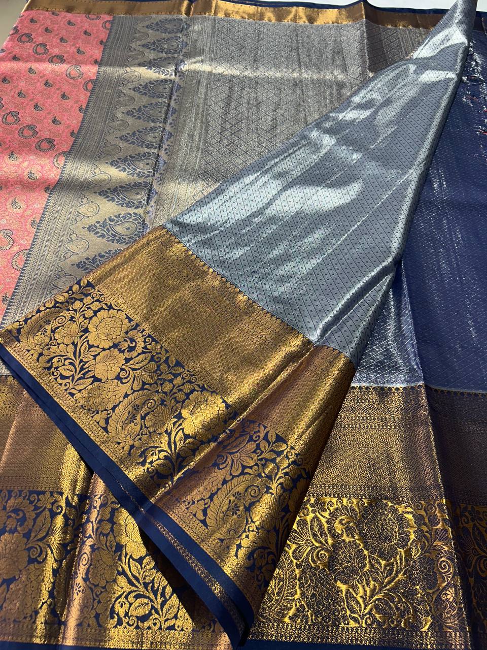 Premium bridal semi kanchipuram silk saree