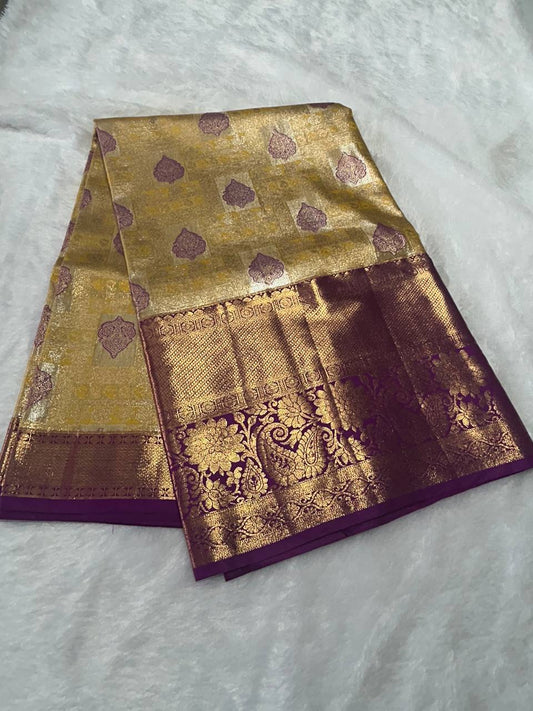 premium bridal semi kanchipuram silk saree