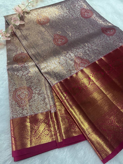 Premium bridal semi kanchipuram silk saree