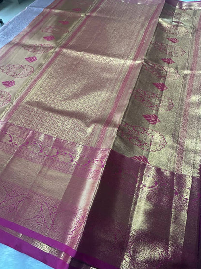 Premium bridal semi kanchipuram silk saree