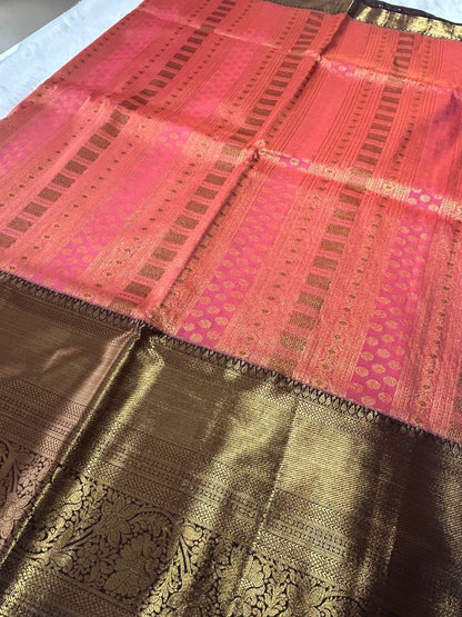 premium bridal semi kanchipuram  silk saree