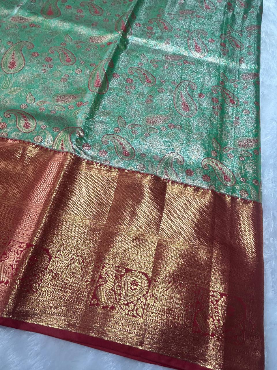 Premium bridal semi kanchipuram silk saree