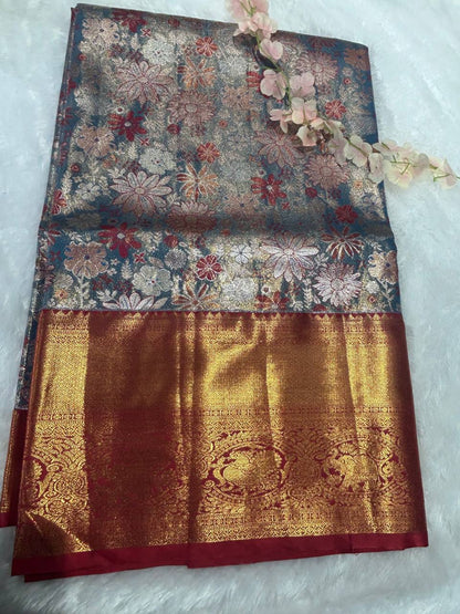 Premium bridal semi kanchipuram silk saree