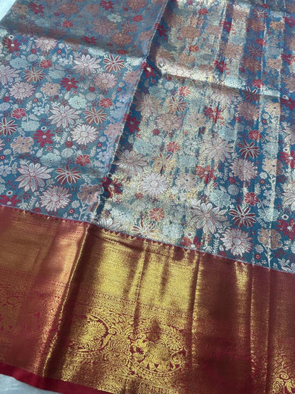 Premium bridal semi kanchipuram silk saree