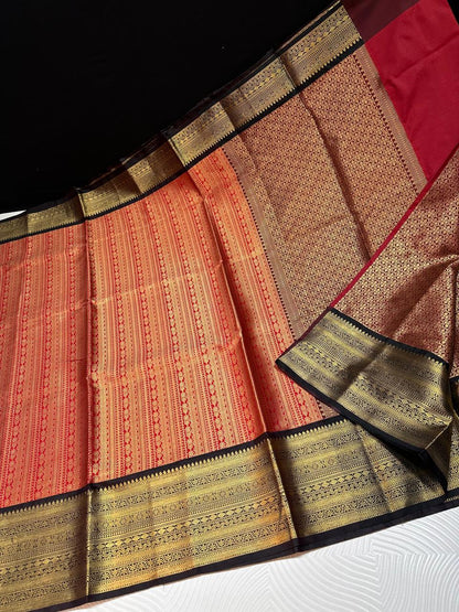 kanchipuram semi silk saree- Red